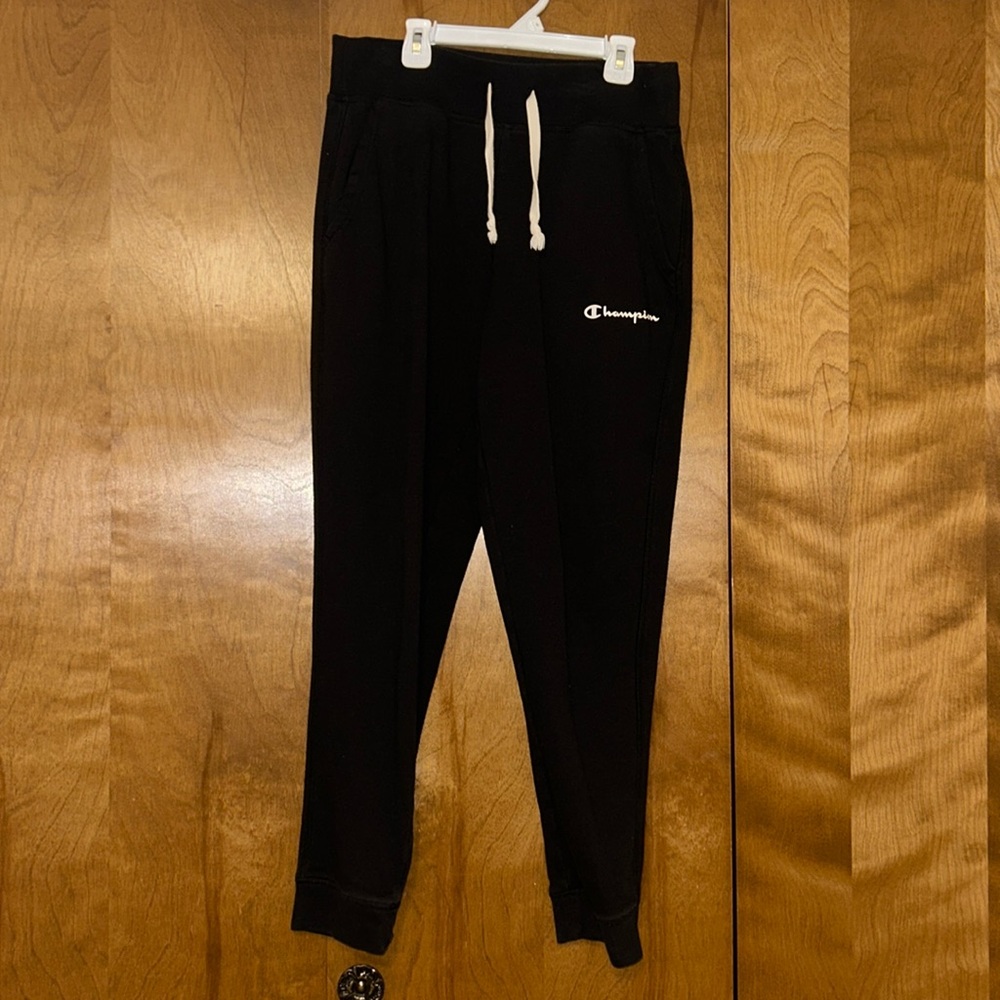 M Black Unisex Champion Joggers